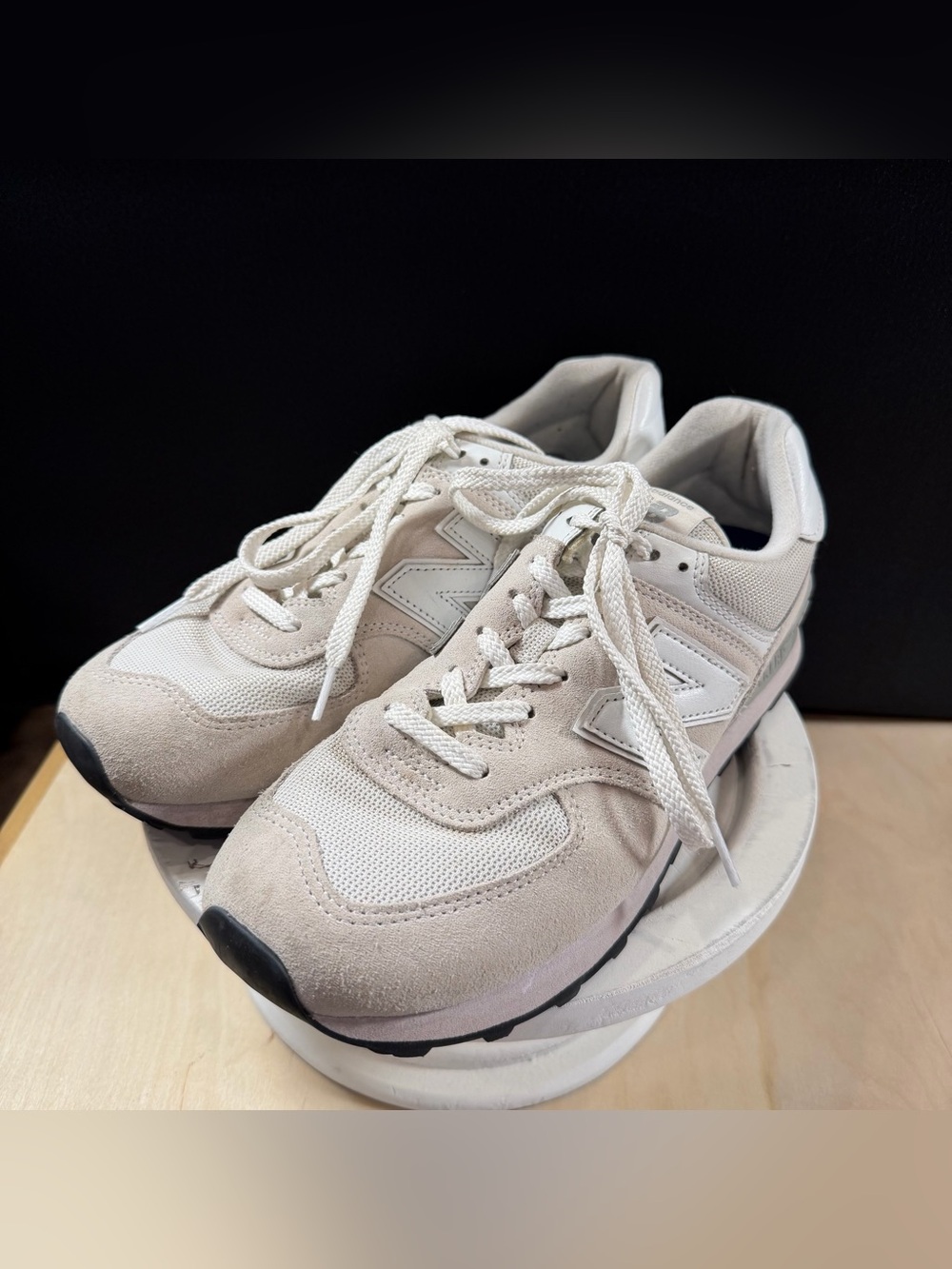 Unisex New Balance 574 Retro Sneakers Nimbus Cloud/White Size 11.5 W / 8 M